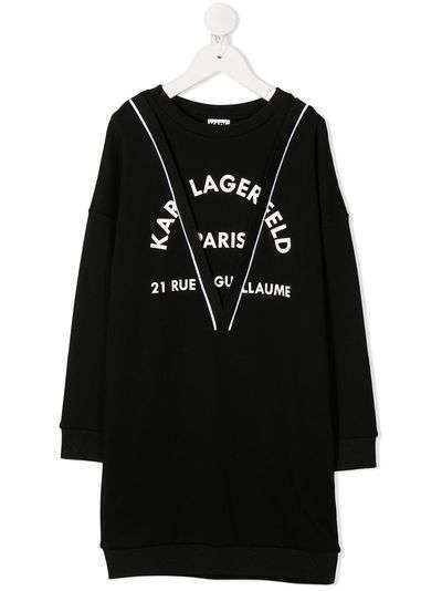 Karl Lagerfeld Kids платье-джемпер с логотипом