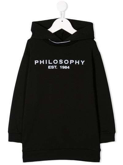 Philosophy Di Lorenzo Serafini Kids платье-худи с логотипом