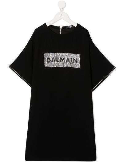 Balmain Kids платье-футболка с логотипом