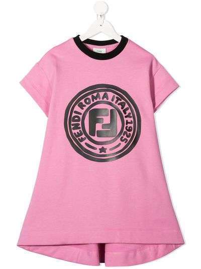 Fendi Kids платье-футболка с логотипом FF