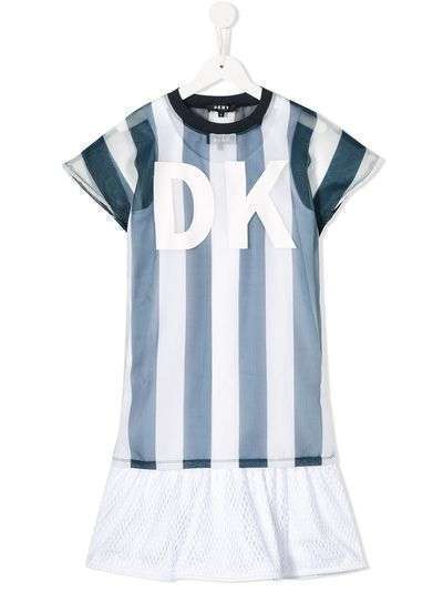 Dkny Kids многослойное платье с логотипом