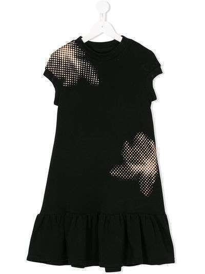 Ioana Ciolacu Kids расклешенное платье с контрастным дизайном