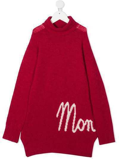 Moncler Kids платье-свитер с высоким воротником