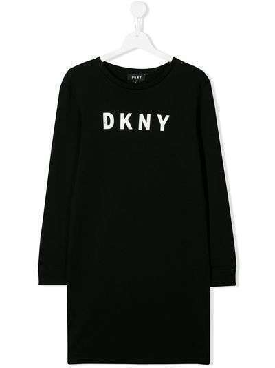 Dkny Kids платье-толстовка с логотипом