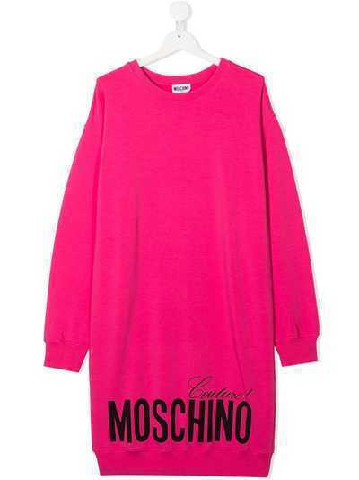 Moschino Kids платье-толстовка с логотипом