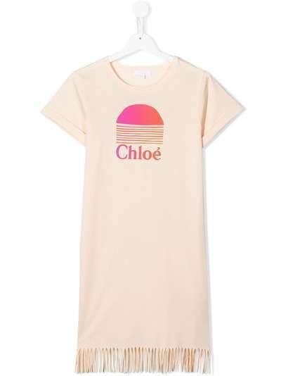 Chloé Kids платье-футболка с логотипом