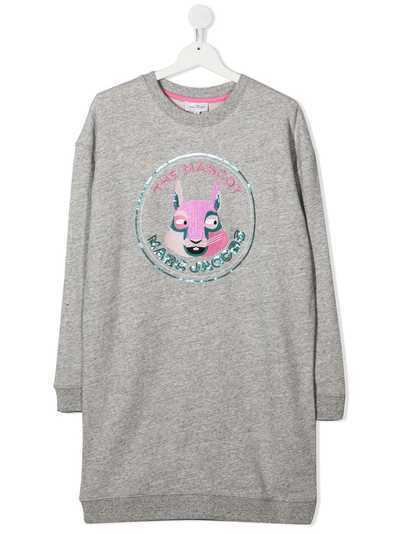 The Marc Jacobs Kids платье-свитер с вышитым логотипом