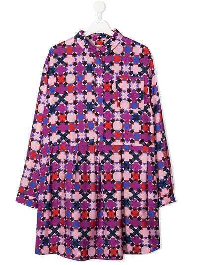 Emilio Pucci Junior платье-рубашка с геометричным принтом