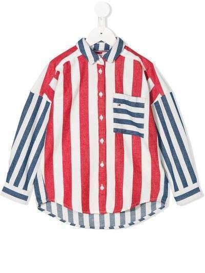 Tommy Hilfiger Junior рубашка свободного кроя в полоску