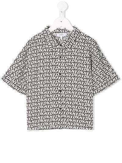 Dkny Kids рубашка свободного кроя с логотипом