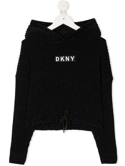 Dkny Kids худи с нашивкой-логотипом