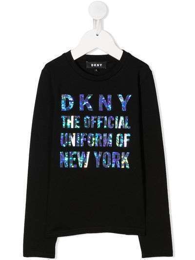 Dkny Kids толстовка с длинными рукавами и логотипом