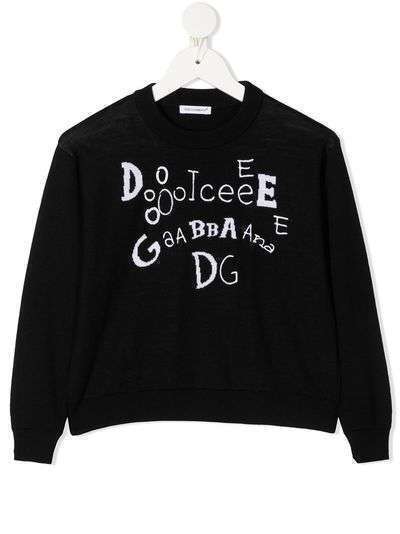 Dolce & Gabbana Kids толстовка вязки интарсия с логотипом