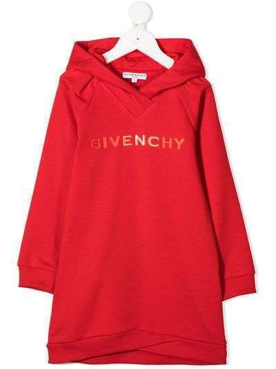 Givenchy Kids длинное худи с логотипом