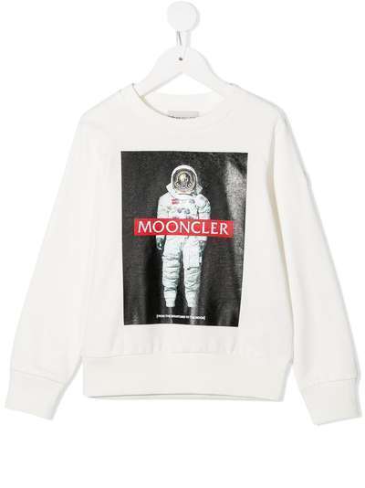 Moncler Kids футболка Mooncler с принтом
