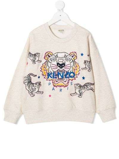 Kenzo Kids толстовка с вышивкой Tiger