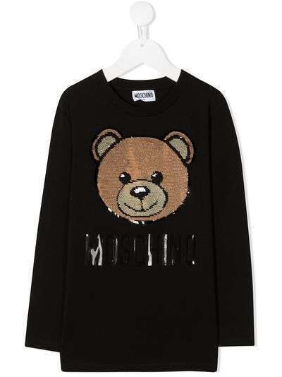 Moschino Kids толстовка Teddy Bear с пайетками