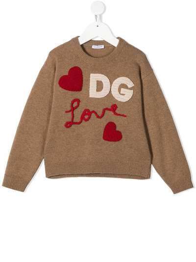 Dolce & Gabbana Kids трикотажный джемпер с логотипом