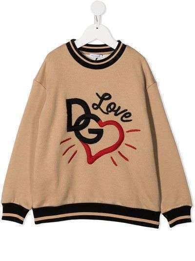 Dolce & Gabbana Kids джемпер с вышитым логотипом