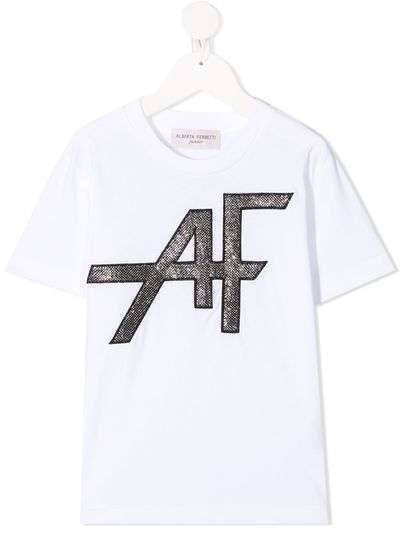 Alberta Ferretti Kids футболка с вышивкой AF