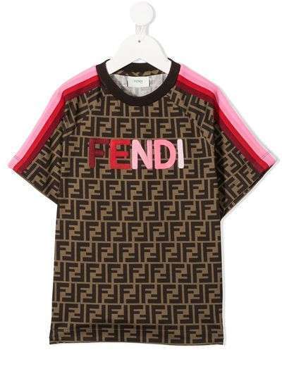 Fendi Kids футболка с принтом FF