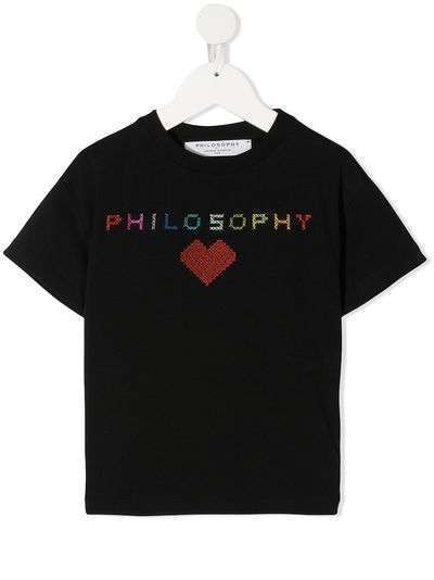 Philosophy Di Lorenzo Serafini Kids футболка с круглым вырезом и вышитым логотипом