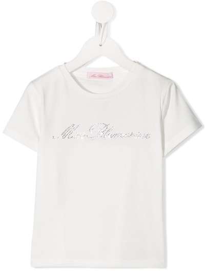 Miss Blumarine футболка с декорированным логотипом