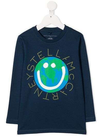 Stella McCartney Kids футболка с длинными рукавами и логотипом