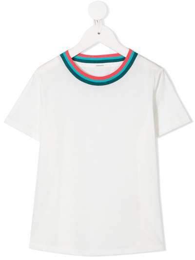 Zimmermann Kids футболка с круглым вырезом и контрастной отделкой