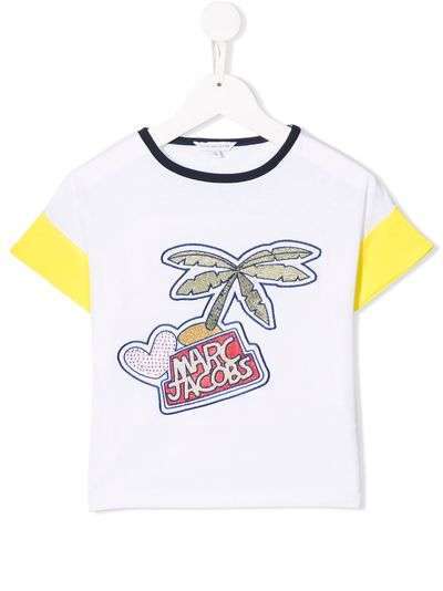 The Marc Jacobs Kids футболка с контрастным логотипом