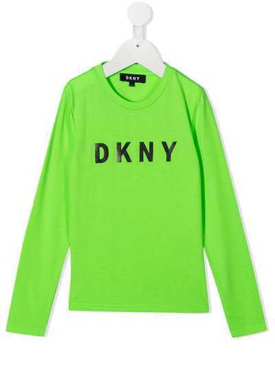 Dkny Kids футболка с длинными рукавами и логотипом