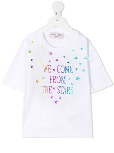 Alberta Ferretti Kids футболка с короткими рукавами и надписью