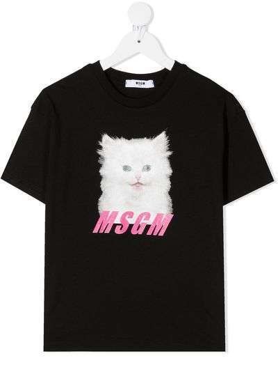 Msgm Kids футболка с принтом