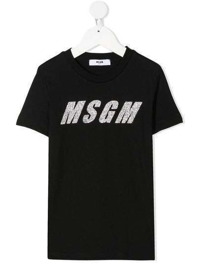 Msgm Kids футболка с блестками