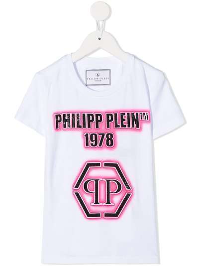 Philipp Plein декорированная футболка с логотипом