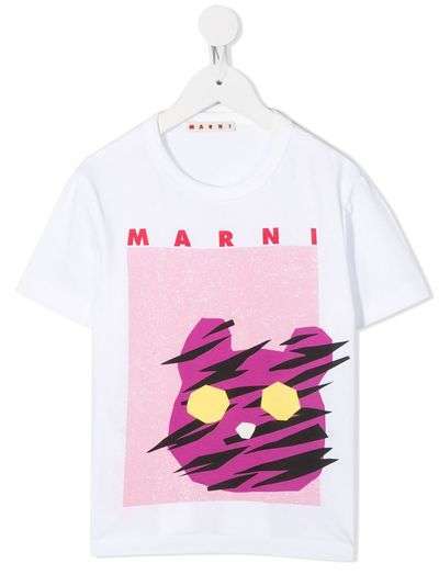 Marni Kids футболка с графичным принтом