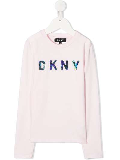 Dkny Kids топ с длинными рукавами и логотипом