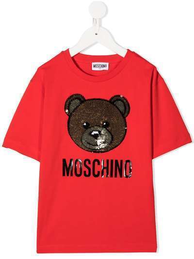 Moschino Kids футболка с логотипом Teddy