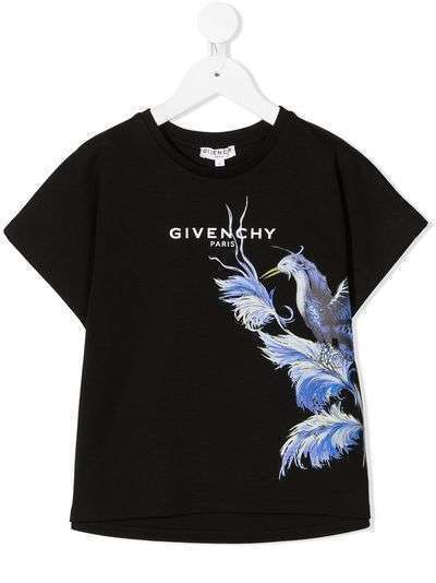 Givenchy Kids толстовка с принтом птицы с логотипом