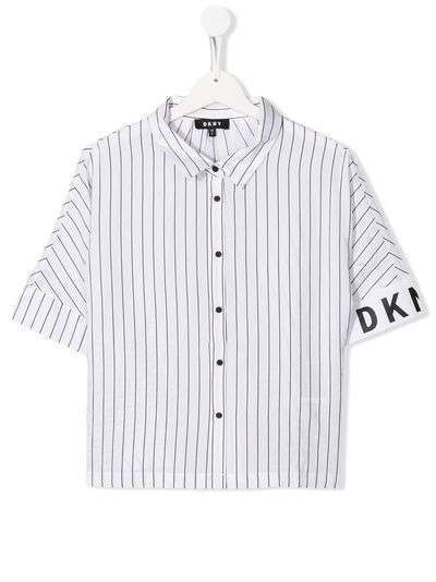 Dkny Kids рубашка в полоску с короткими рукавами