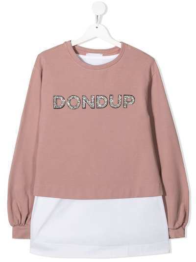 Dondup Kids толстовка с декорированным логотипом