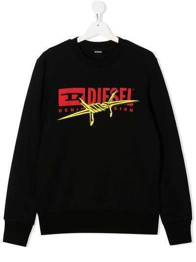Diesel Kids cotton logo sweatshirt
