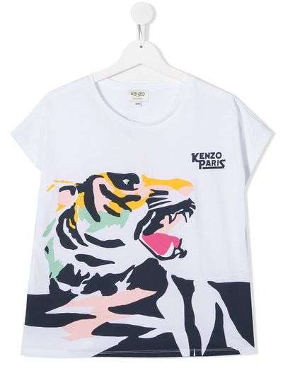Kenzo Kids футболка с графичным принтом Tiger