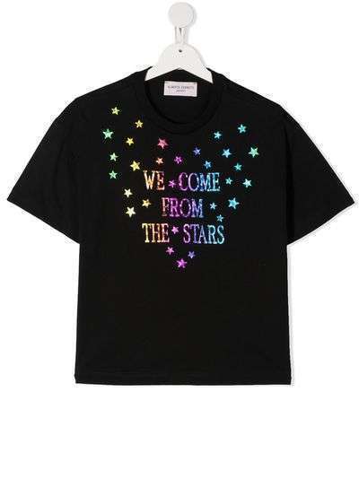 Alberta Ferretti Kids футболка с принтом We Come From The Stars