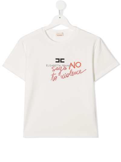 Elisabetta Franchi La Mia Bambina футболка с графичной надписью