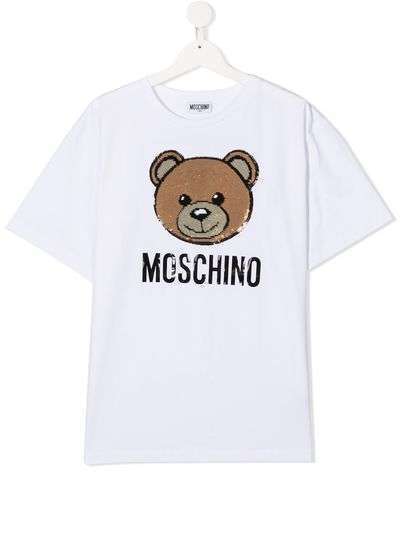 Moschino Kids футболка с принтом