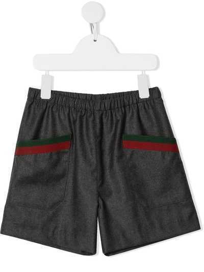 Gucci Kids шорты с отделкой Web