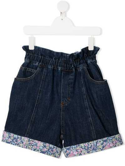 Philosophy Di Lorenzo Serafini Kids джинсовые шорты с цветочным принтом