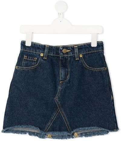 Chiara Ferragni Kids джинсовая юбка с аппликацией