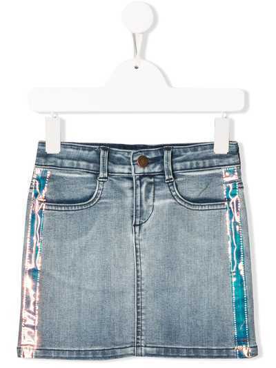 Dkny Kids джинсовая юбка с контрастными полосками